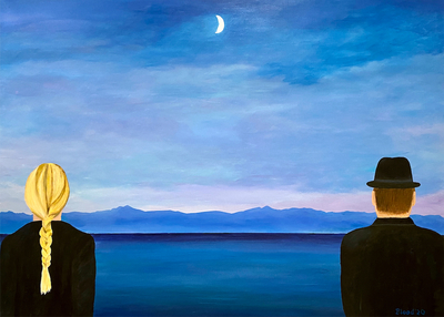 Social Distancing with a touch of Magritte